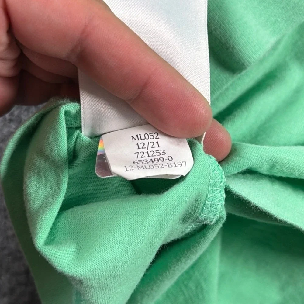 The North Face Long Sleeve Shirt Mens Small Green Logo Graphic Gorpcore